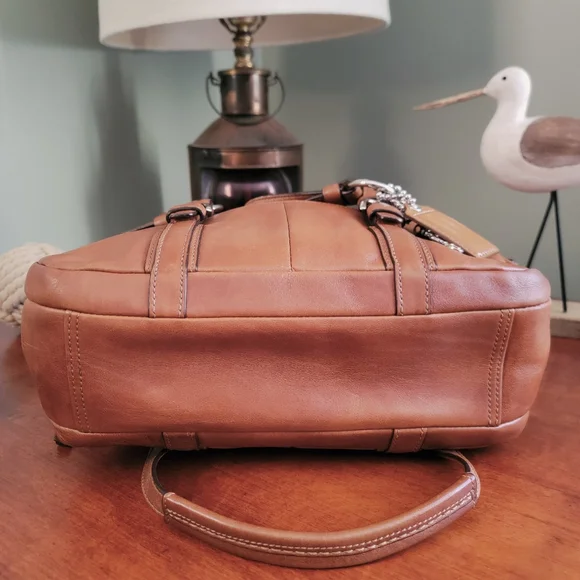 Coach Bonnie 12695 Satchel British Tan Leather Shoulder Bag Y2K - Picture 9 of 16